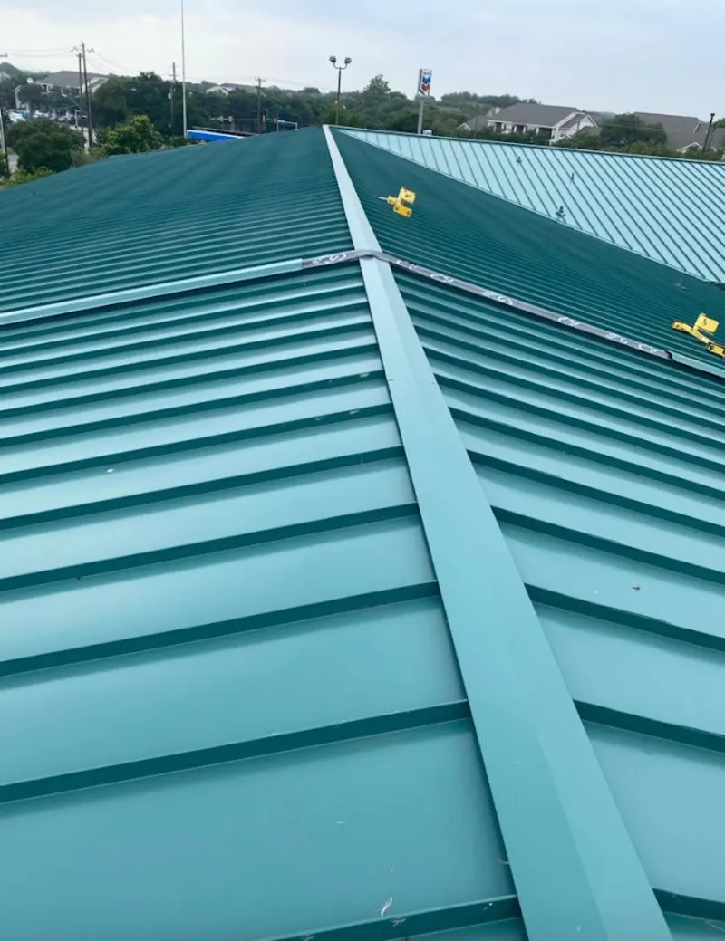 Green commercial metal roof ridge and valley for Metal Roof Repair in Kodiak